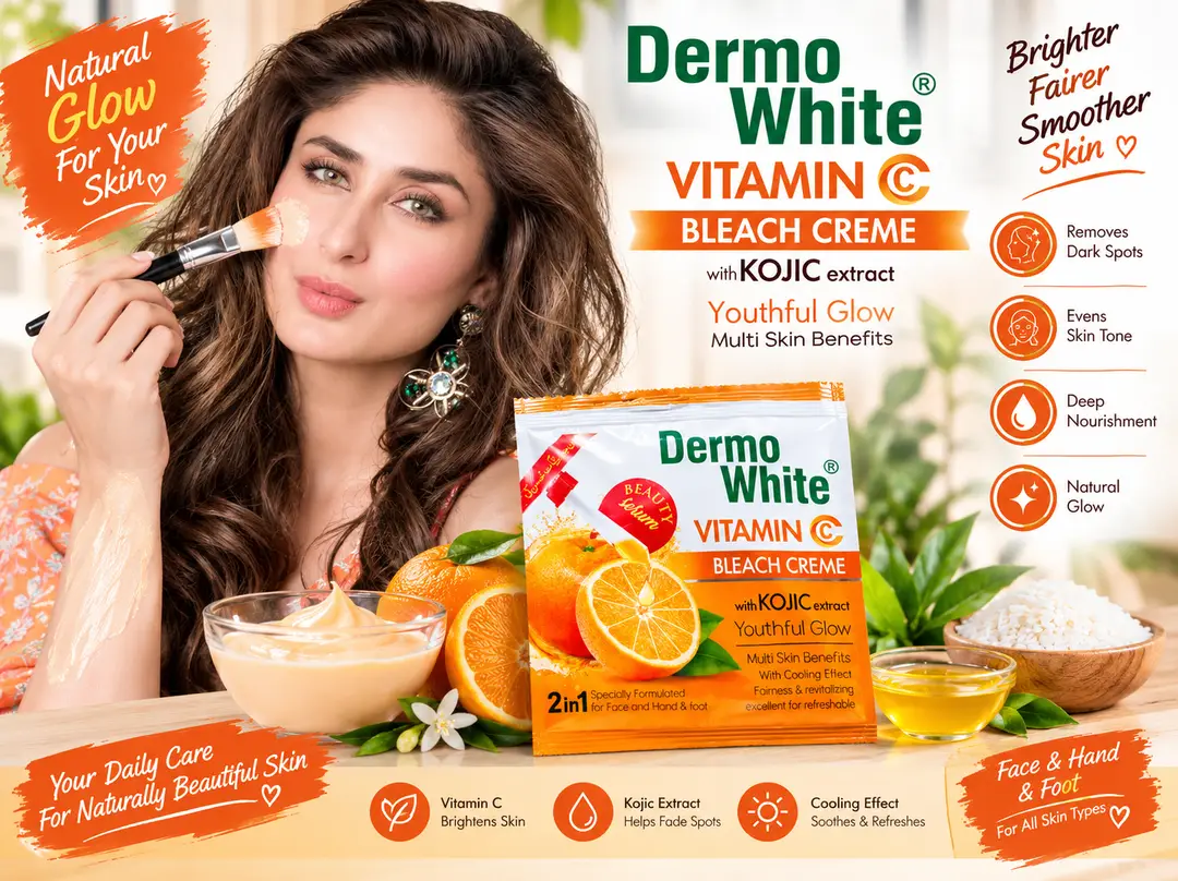 Dermot White Vitamin C Bleach Cream, With Beauty Serum