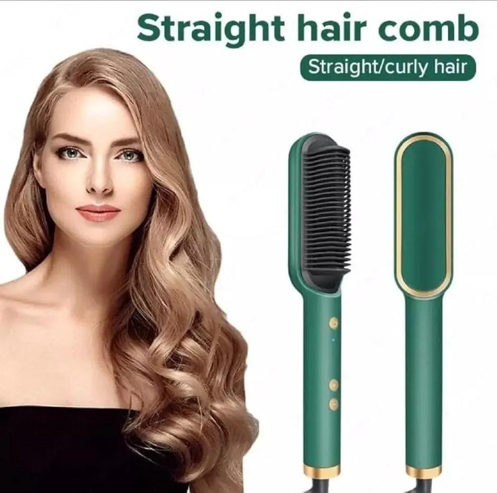 Green Hair Comb for Straight/Curly Hair Salon Quality