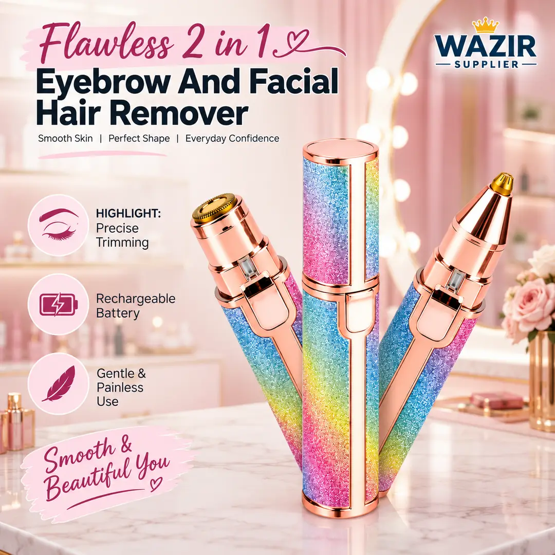 Rechargeable Women's Eyebrows & Facial Hair Trimmer