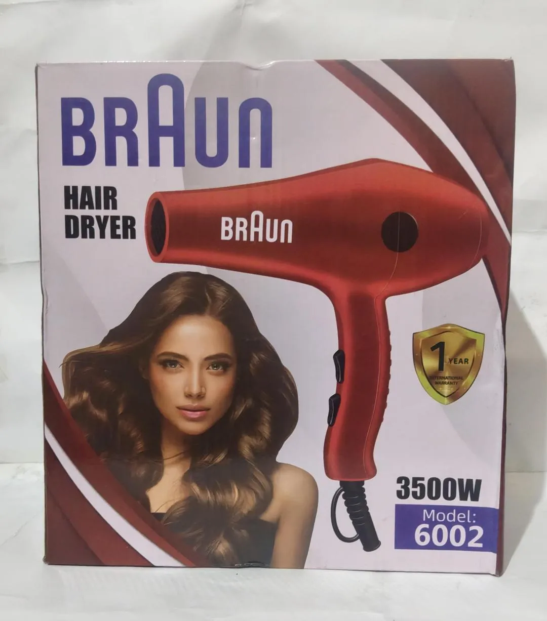 [MZ75500000315AZFNMT] Braun 3500W Hair Dryer Red ABS