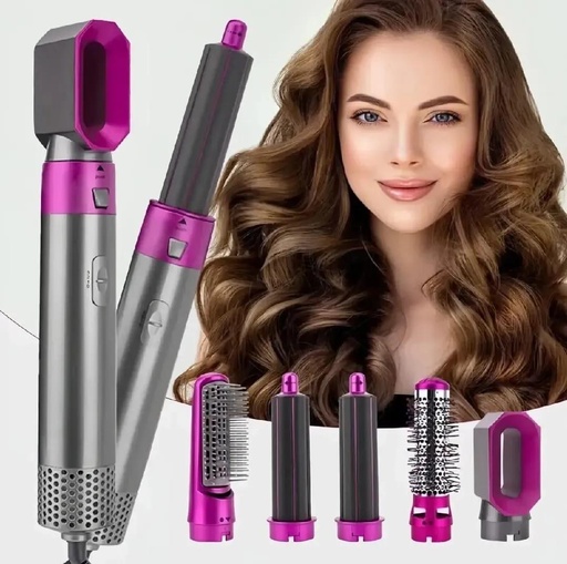 [MZ2444200015PZ] Purple Hair Dryer Brush with 5 Nozzles