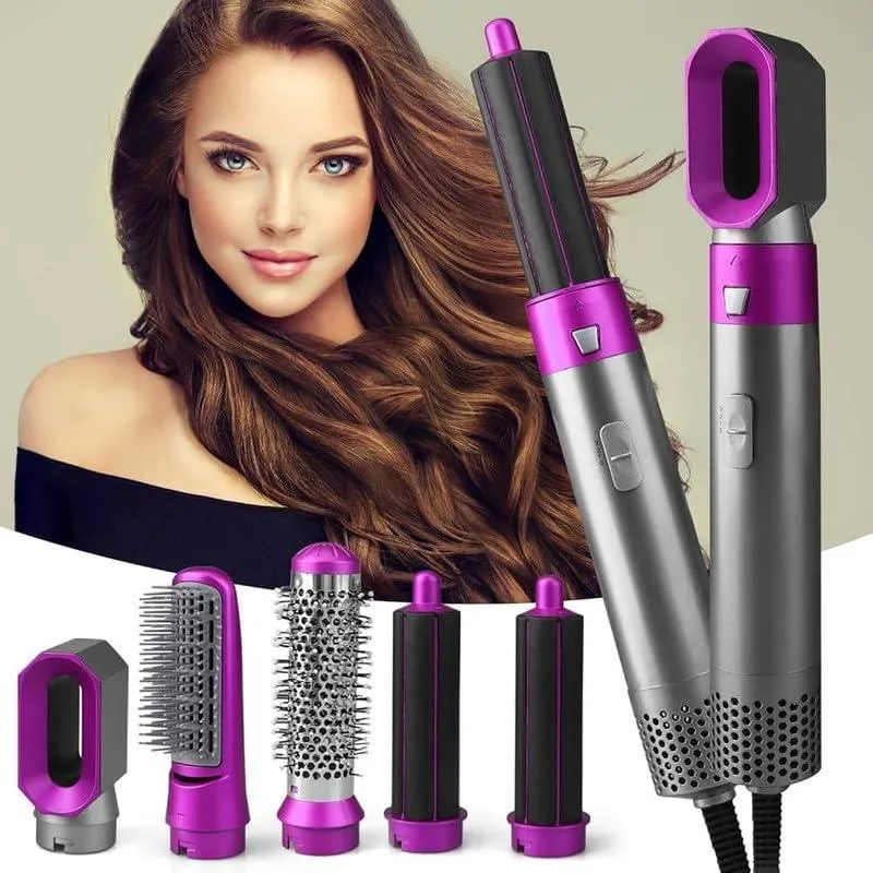 [MKZ-691001-691001001] 5-in-1 Hair Dryer Brush for Curling, Straightening & Volume