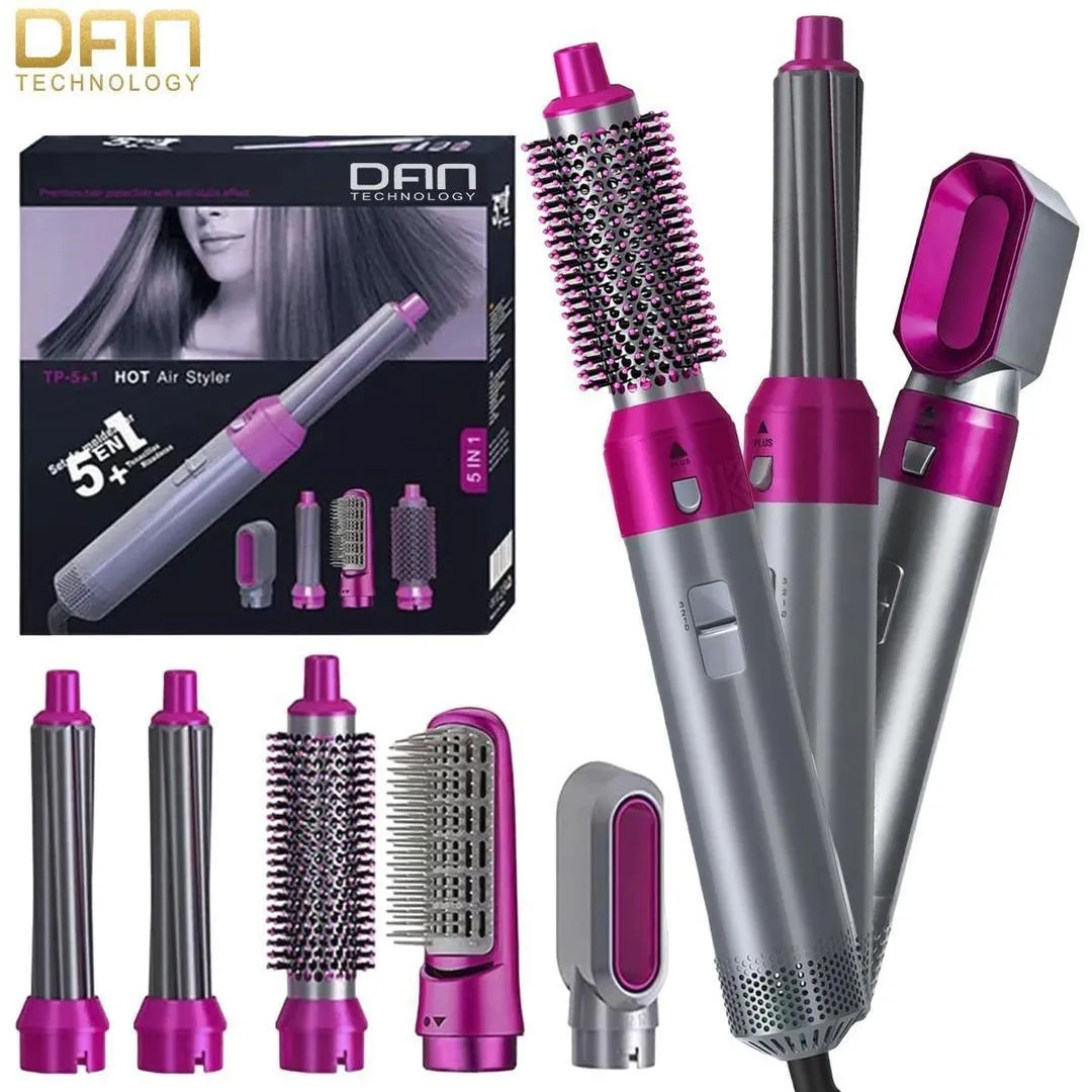 [MZ1518200783BGSE] 5-in-1 Hair Curler & Straightener with Brush & Dryer