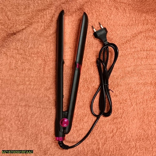 [MZ18700591RFAAC] Ceramic Hair Straightener Black Pink Instant Heat Up